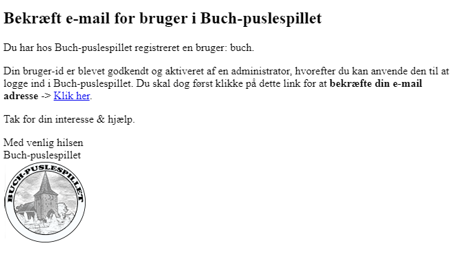Fig. 8: Kvittering til brugeren for gennemført aktivering